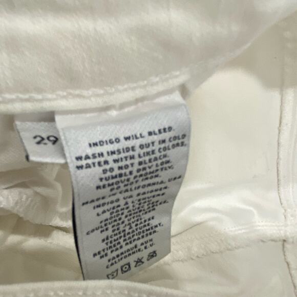 J brand jeans white size 29 mid rise rail - Picture 6 of 9